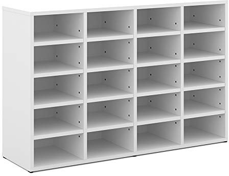 Vicco Schuhschrank Lysander, Garderobenständer, Weiß, 104 x 66 cm