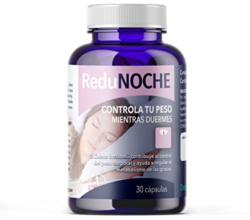 Redunoche - 30 cápsulas - Elimina la grasa mientras duermes - Adelgazante nocturno con Forskolina, Melatonina y Valeriana - Bote con 30 cápsulas - 1 al dia