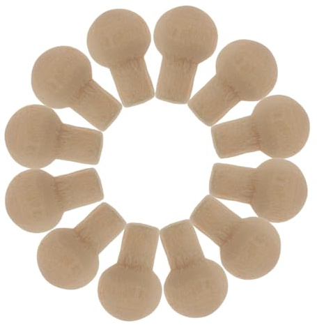 ibasenice Lot de 12 mini poignées de tiroir en bois pour maison de poupée, mini accessoires de meubles pour décoration de maison de poupée et projets d'artisanat