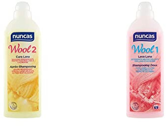 Nuncas Wool 2 Balsamo Rigenerante Lana - 750ml & Wool 1 Detergente Delicato per Lana e Cachemire - 750ml
