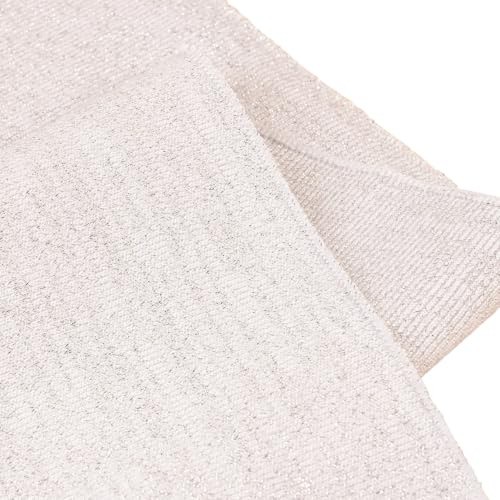 Stephanoise Ribbed Edge Tape 1.2mx85mm White Silver Lurex