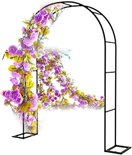 Rosenbogen Gartenbogen Metall Stahlrahmen Pavillongestell Torbogen Garten für Kletterpflanzen wetterfest Gartendekoration Rosenbogen Metall Torbogen, Kletterhilfe für Pflanzen,240x220x40CM
