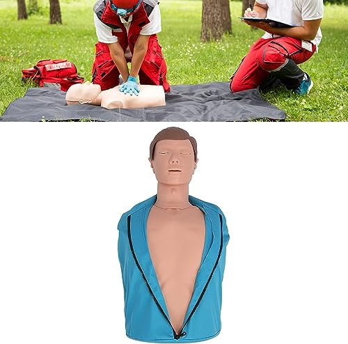 UIGJIOG Trainingsmodell Für Herz-Lungen-Wiederbelebung, Halber Körper, Künstliche Beatmung, Trainingspuppe Für Herz-Lungen-Wiederbelebung, Gummi-Erste-Hilfe-Puppe Für Erwachsene