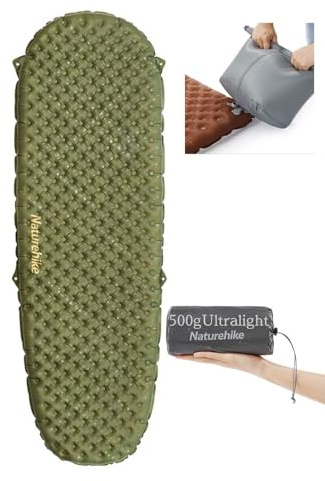 Naturehike Camping-Matratze,Betriebstemperatur≥-6℃,R3.5,Dicke 7cm, für Erwachsene, zusammenklappbar,450-655g, leichtes Wandern, Angeln, Reisen, [SGS-Zertifiziert]