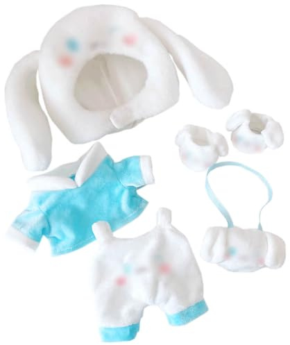 niannyyhouse Puppe Dressup 8in 20cm Plüsch Puppe Kleidung Blau Hund Anzug Plüschfiguren Spielzeug Zubehör