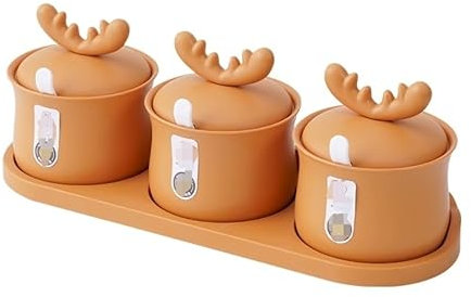 Azucarero Salero Botes Especias Conjunto De Sazonadores De Plástico, Botella De Especias, Recipiente De Azúcar, Juego De Tarros Con Tapa Y Cuchara, Botella Para Condimentos De Sal, Frascos De Cocina F