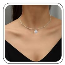 Xduargs Boho Muschel Choker Halskette Silber Jakobsmuschel Halskette Choker Vintage Muschel Anhänger Halskette Sommer Strand Jakobsmuschel Halskette Schmuck Für Frauen Und Mädchen