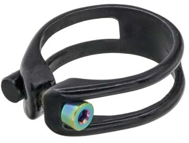 wangfq Sattelklemme Ultraleichte Vollcarbon-Titan-Schrauben, 7 g, Fahrrad-Sattelstützenklemmen, MTB-Rennrad-Sattelstützen-Clip, 31,8/34,9 mm Sattelklemme (Color : 34.9 Color Screw)