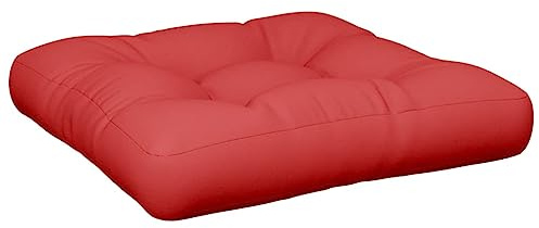 vidaXL Palettenkissen, Palettenpolster für Europaletten, Palettensofa Kissen Indoor Outdoor, Palettenauflage Sitzkissen, Rot Stoff
