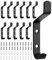 12 Pièces Crochet Porte Manteau Mural,crochets muraux à visser,Imperméable & Antirouille Patere Murale, Crochet porte manteau pour Porte Manteau Salle de Bain Cuisine(Noir)