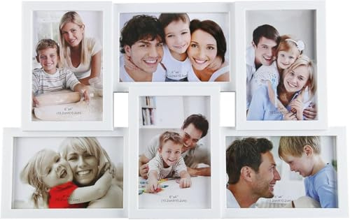 M.J COMFY-LIFE multi frame Picture Frames Collage for 6 Photos (6 x 4 inch) Wall Mounted for Multiple Family Photos Display