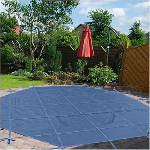 SAFWELAU Staubdichter Poolschutz ​Winterfeste Poolabdeckung 3-10m Rund - Für Einbaupools mit Messingankern & Montageset (Holz/Beton)​(1.5m/5ft)