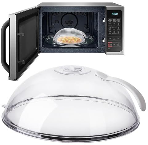 Qfdiwr Couvercle Microes Ondes Cloche Microes Onde sans Bpa,26 * 26 * 10 Cm Couvercle De Chauffante Anti-éclaboussures avec Poignée,pour L'isolation, La Préservation De La Fraîcheur