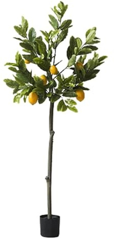 asdchZen Árbol Artificial De 1,3 M, Limonero Artificial para Interior Y Exterior, Simulación Realista, Decoración De Plantas Artificiales Grandes
