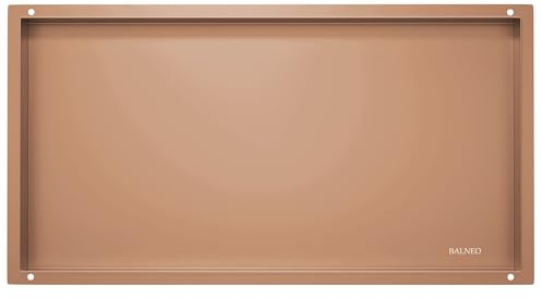 Balneo Wall-Box No Rim Duschnische 60 x 30 x 10 cm, Edelstahl, Kupfer