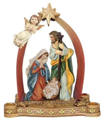 Portavelas de Adviento Conjunto de Natividad Detallado María José Niño Jesús Ángel Centros de Mesa de Navidad para Mesas Uso Decorativo Espiritual HOGAR..