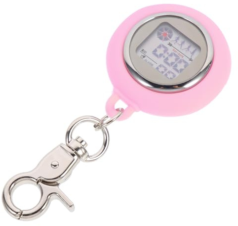 VILLCASE Krankenschwester Taschenuhr aus Metalllegierung Digitaluhr mit Wecker Uhren-schlüsselring zum Anclipsen Leucht-taschenuhr Leicht zu Transportieren Zufälliger Stil