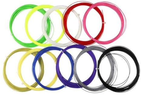 Parliky 10 Pezzi Corde Elastiche per Racchetta Badminton Resistente e Durevole Adatte per Allenamento e Uso Professionale Colori Misti