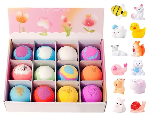 Bagnoschiuma con 12 Pezzi Detergente Corpo Colorato | Giocattoli da Bagno Schiumosi per Casa Viaggio Relax Bagno Hotel Regalo Bambini