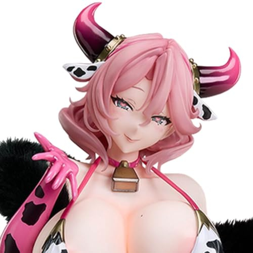 Jilijia Paina-chan - Figura de anime de vaca lechera, modelo de niña arrodillada, 32 cm | Personaje original de manga, traje de baño hecho a mano, estatua de PVC, adornos de escritorio