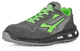U-Power Red Lion Point, Chaussures de sécurité unisexes, légères, flexibles, anti-crevaison en cuir, avec insert Infinergy, avec embouts en aluminium (Grey & Green 41)