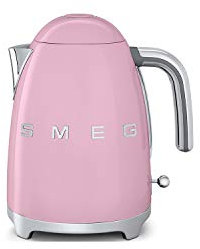 50’s Style Jug Kettle, Soft Opening, 360 Swivel Base, Anti-Slip Feet, 300W, 1.7L, Pink