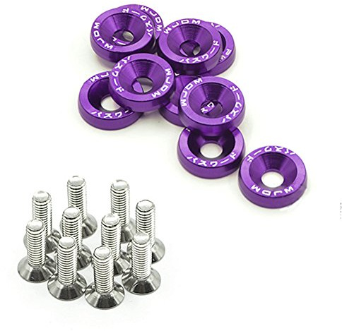 Rondelle universali in alluminio anodizzato M6 x 20 con vite in acciaio (viola)