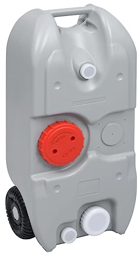vidaXL Depósito de Agua con Ruedas para Camping Gris 40 L
