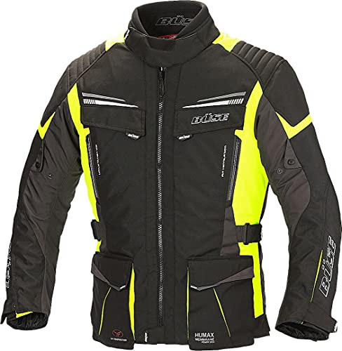 Büse Lago Pro Motorrad Textiljacke, schwarz/gelb, L
