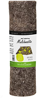 WOOLINY GARDEN Bio Mulchgewebe und Winterschutzmatte, Wasserdurchlässiges Unkrautvlies, Ökologisches Gartenvlies aus Schafwolle, Wasserspeicherndes Abdeckvlies für Jeden Garten, 180 x 50 cm