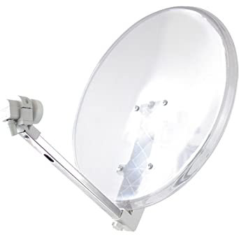 Antenne Satellite 60 Easy - Parabole Transparente 65 CM + LNB Universel - Gain 34,6 DB, Facteur de Bruit 0,3 DB