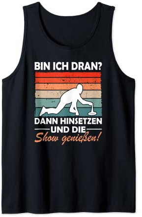 Bin ich dran Eisstockschießen Eisstock Stockschützen Tank Top