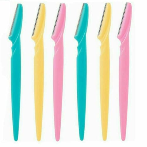Eyebrow Razors Facial Hair Remover Shaver Trimmer Shaper, Exfoliating Dermaplaning Tool for Women and Men 6 Pcs