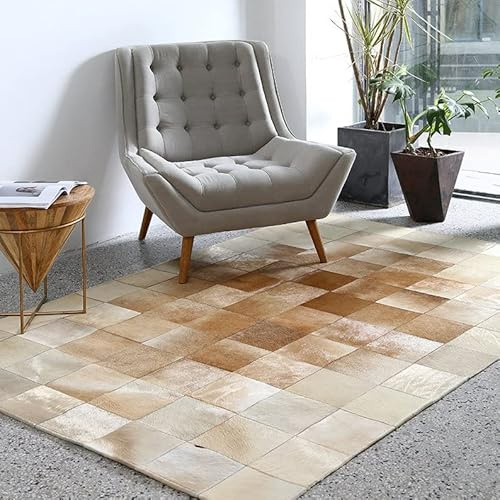 Genérico Nueva Alfombra de Piel de Vaca Patchwork. Cod BA6 (120 x 180 cm)