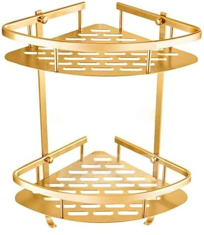 TANIDA Bathroom Shelf Organiser Corner Shower Wall Caddy Bathroom Gold Shelf Shower Caddy Space Aluminum Wall Mounted Corner Basket Shoo Storage Etagere Salle De Bain Murale Repisa