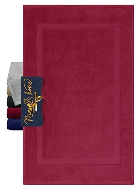 Marie´s Home lyxig badrumsmatta M klassisk för duschkar och WC 1612.2351, 1 styck – 50 x 80 cm, Bordeaux
