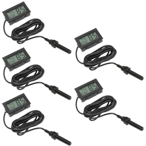 CAXUSD 5stücke Digitales Hygrometer-thermometer Mini Feuchtigkeitsmesser Temperaturmessgerät Lcd Hygrothermograph Mit Abs-material Geringem Stromverbrauch
