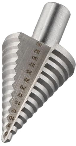 UGGOVXWZH HSS-Stufenbohrer mit Titanbeschichtung, Schnellarbeitsstahl, Metall, Holz, Lochschneider, Kegelbohrwerkzeug, 5–35 mm