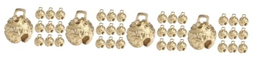 40 STK kleine Messingglocke Krachmacher rufen Glocken hundehalsband Glocke Kuhglocken Mini-Glöckchen weihnachtsdeko Christmas Decorations Toys dekorative Glocken Weihnachtsglocke Cabilock