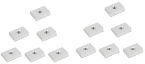 Torribala 12 Stücke T-Nutensteine, M6 T-Schienen Gleitmuttern, Aluminium Nutensteine, Schienen Gleitmuttern, Möbel Nutensteine Zur Schlitzbefestigung