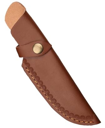 Ledermesserholster, Ledermesserscheide, Klappmesserscheide, Hülle mit Schnappverschluss, Klappmesser-Holster für Taschenmesser mit Gürtelschlaufe