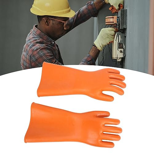 Zoeyilan Insulating Electrical Gloves, 35kV Electrical Gloves, Rubber Gloves, High Voltage Electrical Work Insulating Protection Non Static for Linesmen