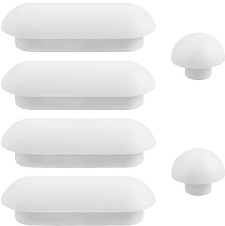 Lotsdonxia WC-Sitz-Stoßstangenset, geräuschdämpfende Kunststoff-Pufferpads, universelle WC-Sitz-Stoßstangen mit Dämpfungsdichtungen für WC-Sitz (Weiß)