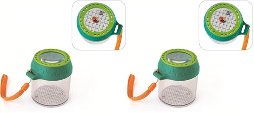 Hape Nature Fun Entdecker Käferglas mit Lupe aus pflanzlichem Kunststoff, ab 4 Jahre (Packung mit 2)
