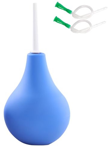 SSKHE Set de Enema para Adultos de 3 Piezas, Irrigador Intestinal para Limpieza de Colon, Ducha Anal para Hombre y Mujer, Incluye 1 Pera para Enema y 2 Tubos de Ducha Anal