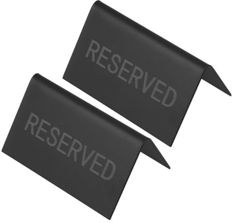 GETAJGHSD 2stücke Tischschilder Reserviert Für Restaurants Hochzeit Party Sitzplatz Reservierung Edelstahl Platzsparend Leicht Zu Reinigen