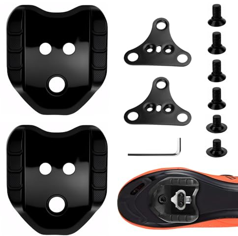 2 Stück Fahrrad Cleats Adapter, SPD Cleats Konverter, 3 Loch Plattenadapter Metall Kompatibel mit SH40, SM-SH4, Shimano SPD Cleat für Rennrad- und MTB-Pedale