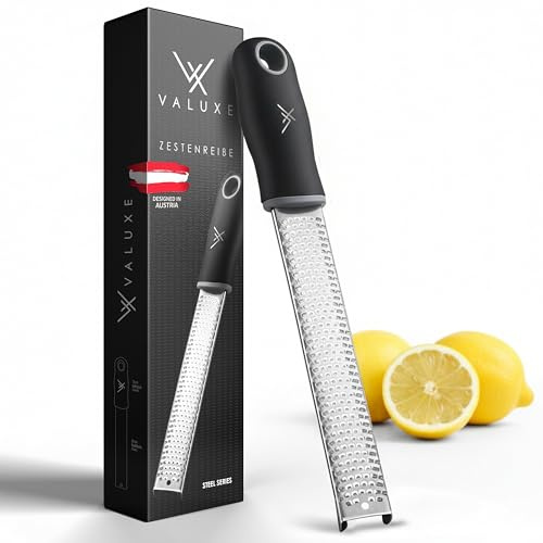 VALUXE® Zester-Reibe mit scharfer Edelstahl-Klinge spülmaschinengeeignet