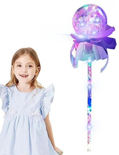 Zestivra Leuchtender Feenstab – Leuchtender Stern-LED- Für Kinder | Leuchtstab-Prinzessinnen-Spielzeug, Verzauberter Party-Geschenk-Lichtstab Für Cosplay-Verkleidungsveranstaltungen, Weihn