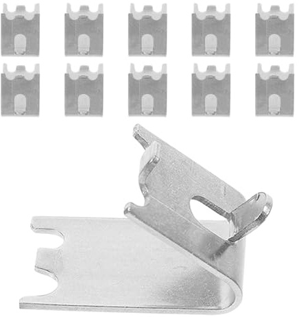 NUOBESTY 12PCS Stainless Steel Refrigerator Shelf Clips Heavy Duty Freezer Cooler Support Brackets for Kitchen Fridge Cabinet, 1.5mm Thickness Refrigerator Clamp Replacement Parts